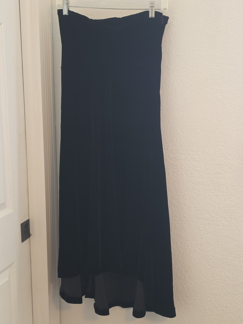Polo by Ralph Lauren Black Velvet Maxi Skirt